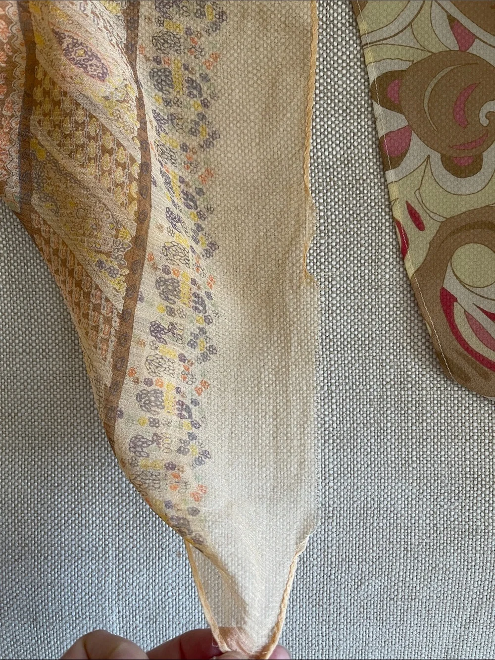 Pierre Cardin and one more chiffon Vintage Scarfs - 2